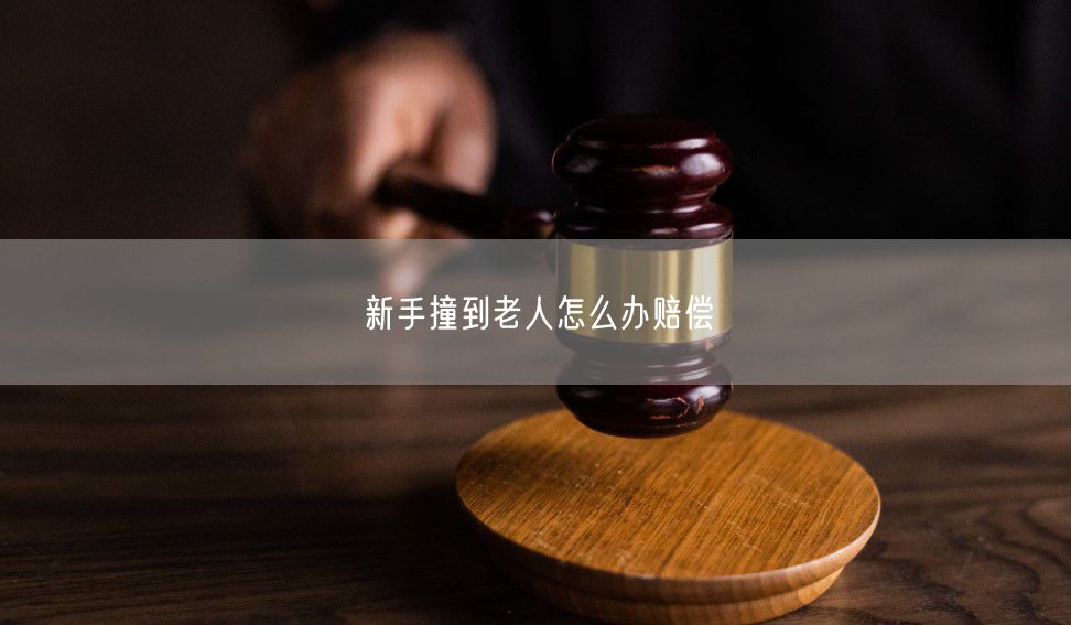 新手撞到老人怎么办赔偿