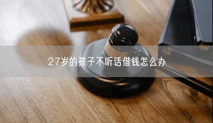 27岁的孩子不听话借钱怎么办