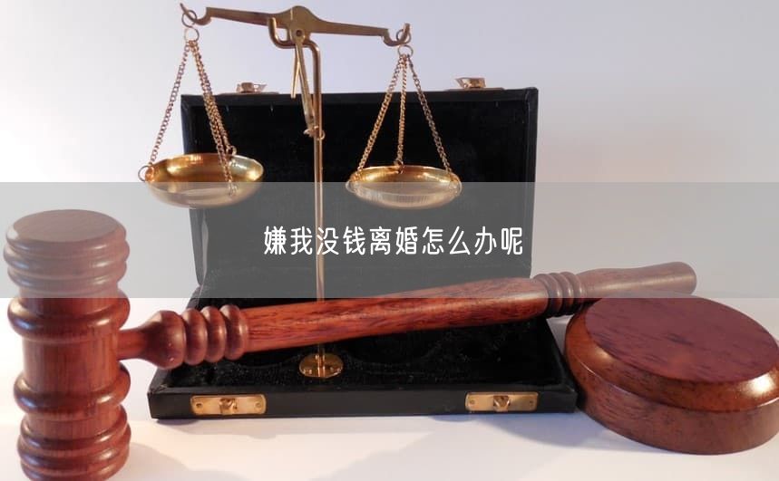 嫌我没钱离婚怎么办呢