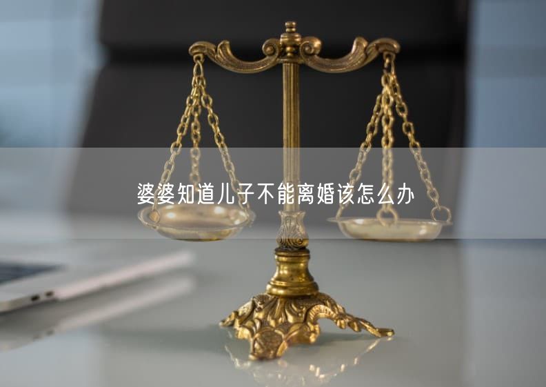 婆婆知道儿子不能离婚该怎么办