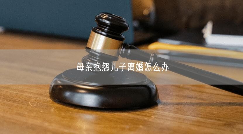 母亲抱怨儿子离婚怎么办