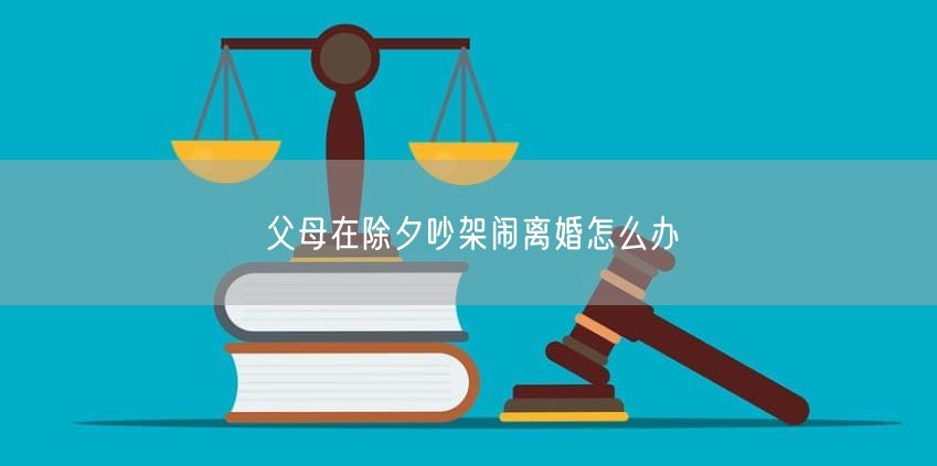 父母在除夕吵架闹离婚怎么办