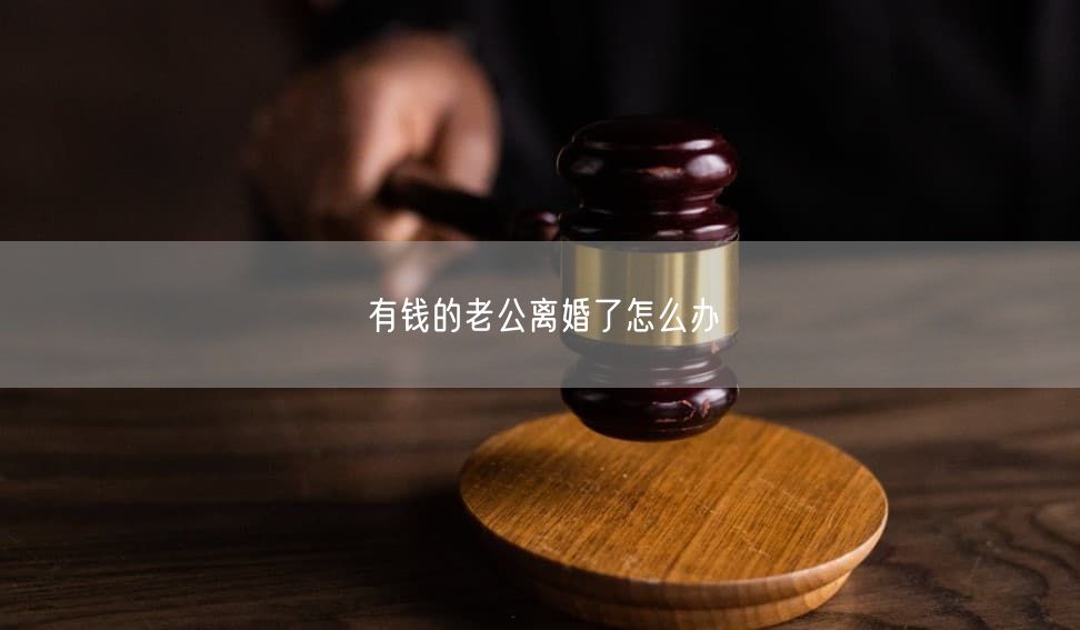 有钱的老公离婚了怎么办